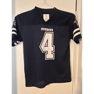 NFL Team Apparel Dallas Cowboys Dak Prescott #4 NFL Jersey Boys Youth Size Large